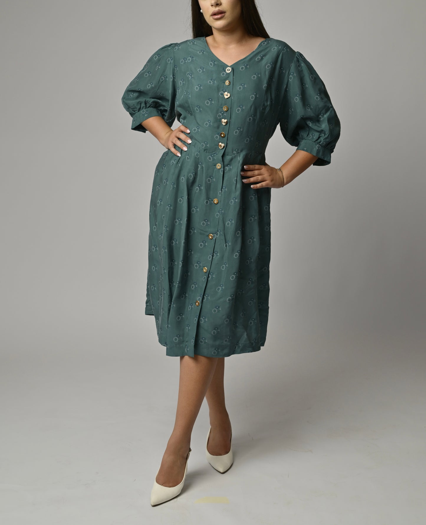 Rochie vintage - imprimeu finuț