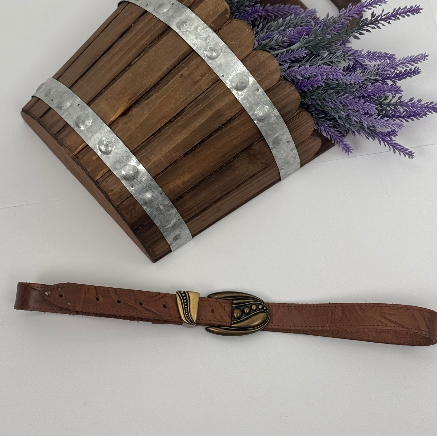 Curea vintage din piele naturală