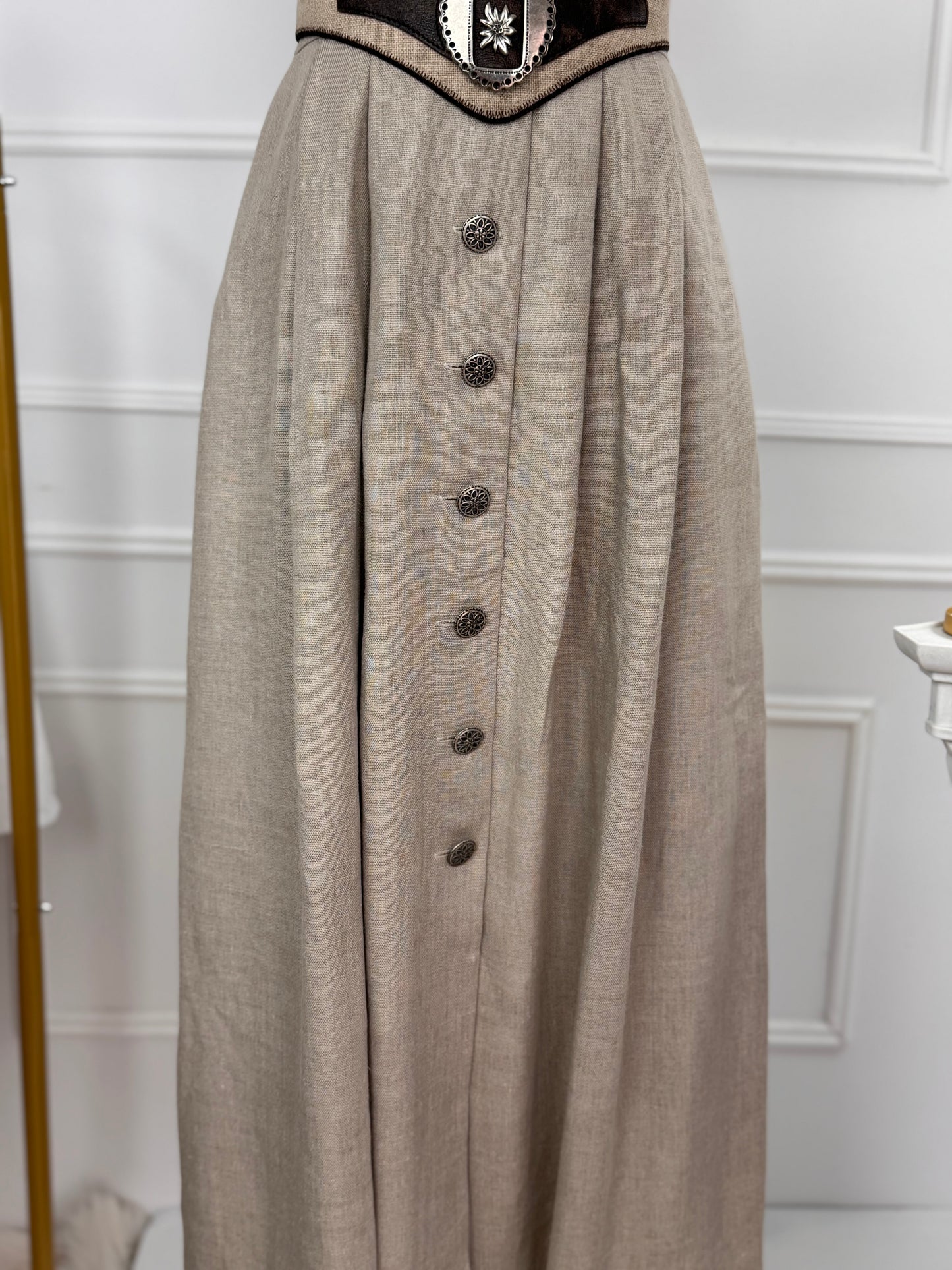 Rochie vintage din pânză de in