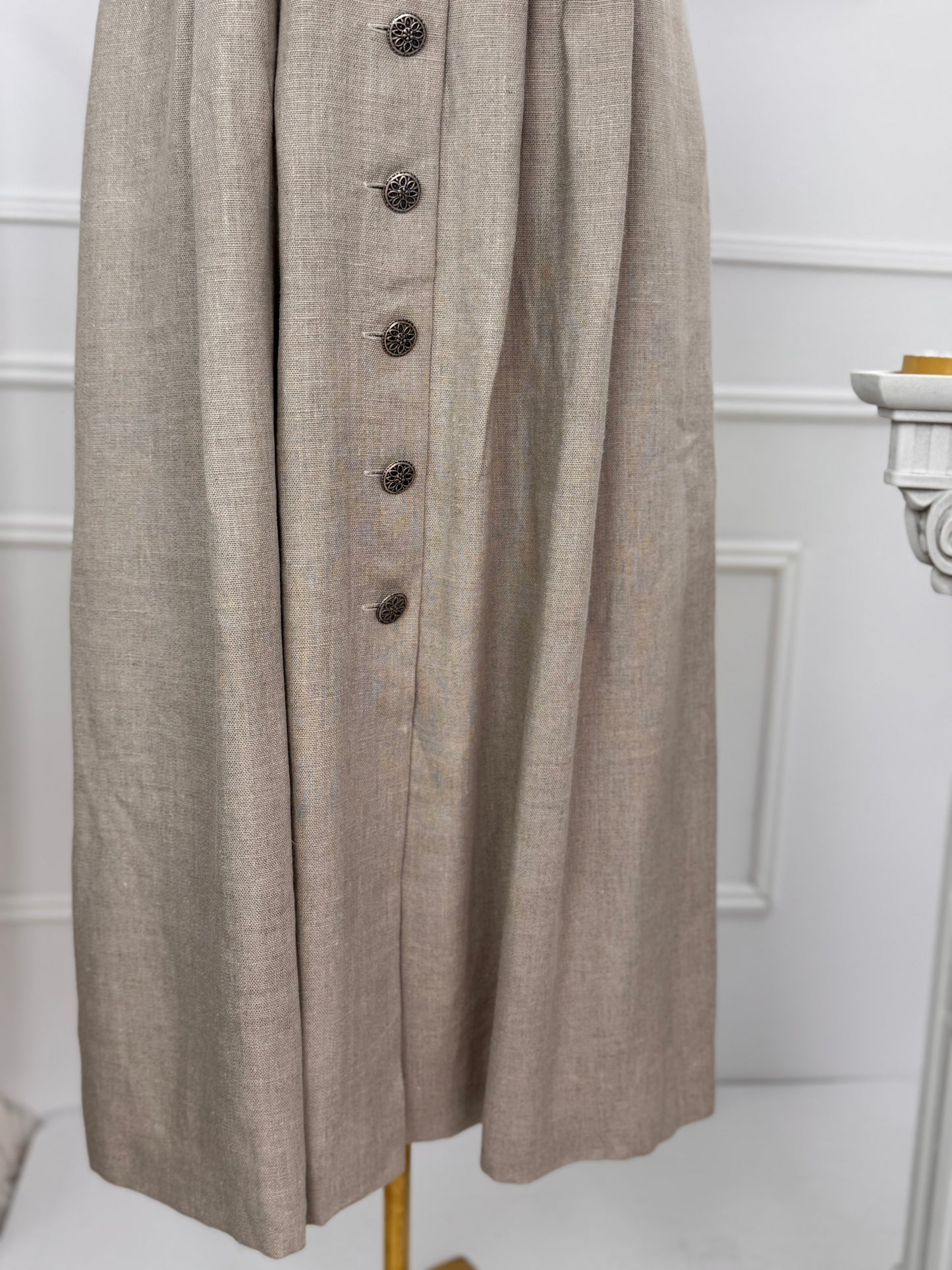 Rochie vintage din pânză de in