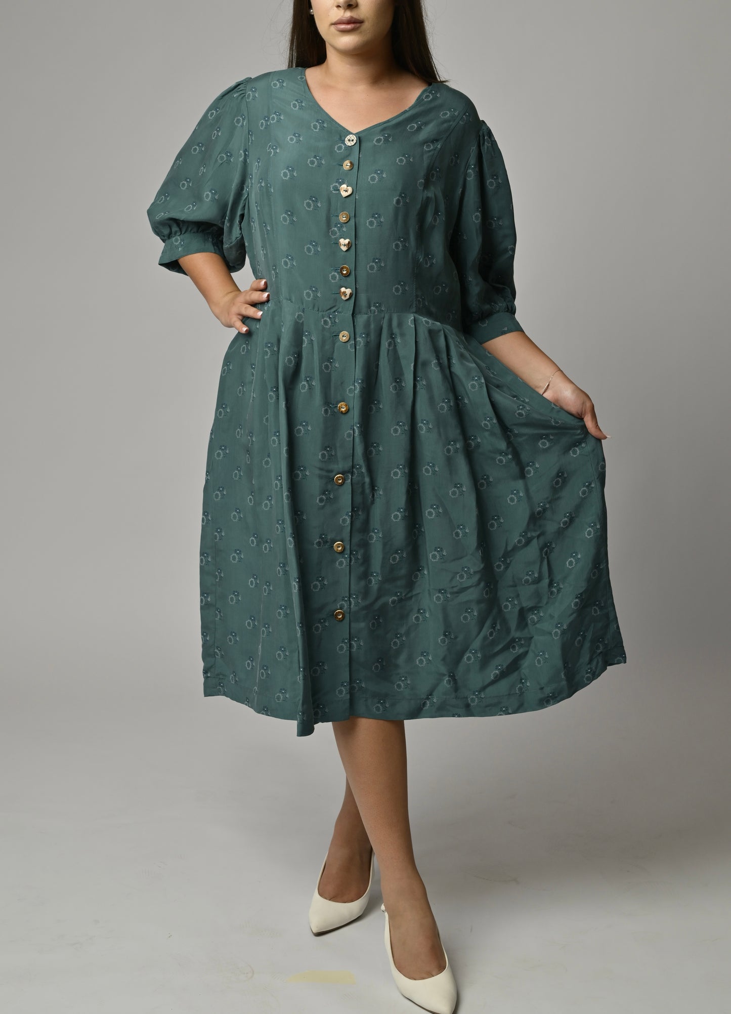 Rochie vintage - imprimeu finuț