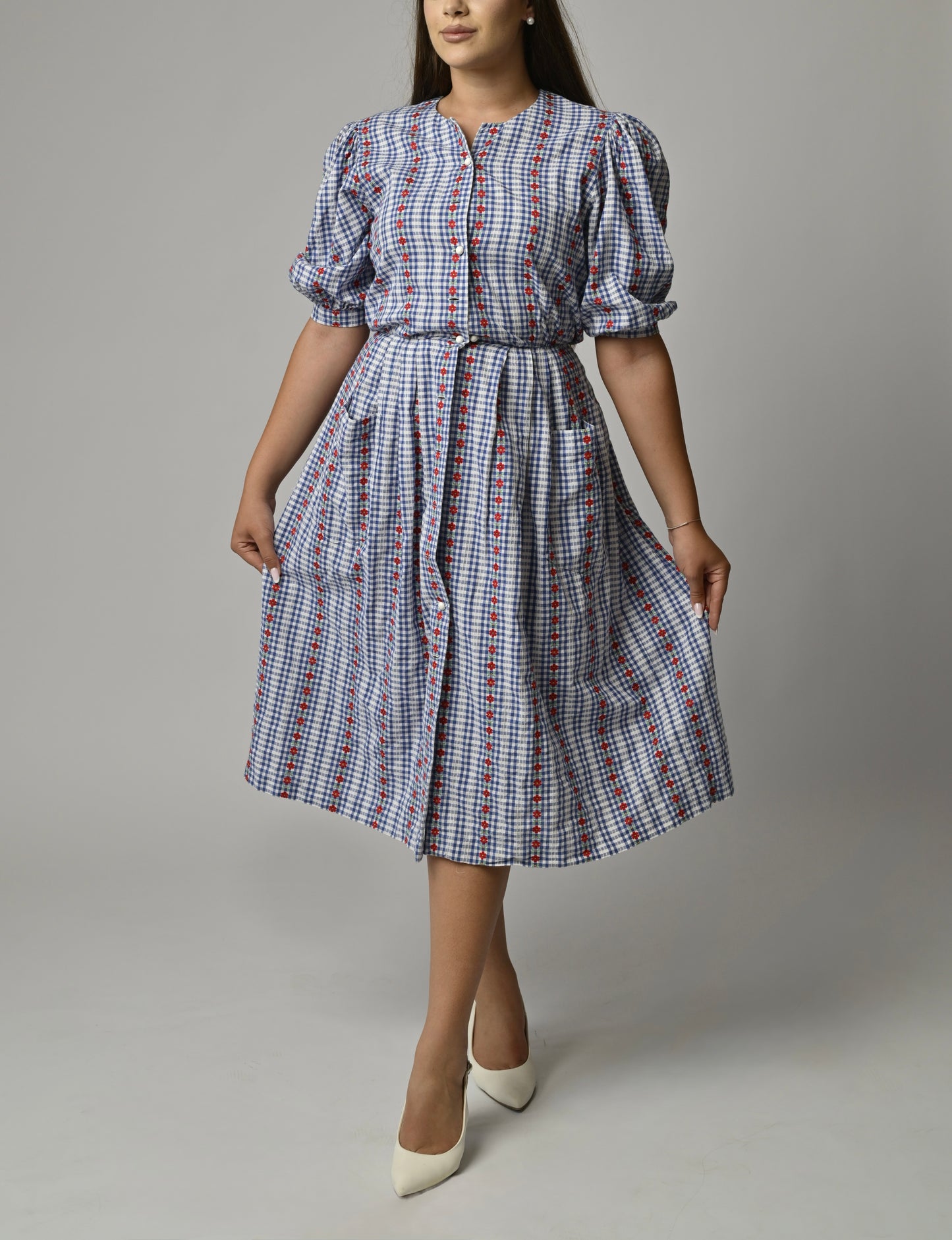 Rochie Vintage , imprimeu floral