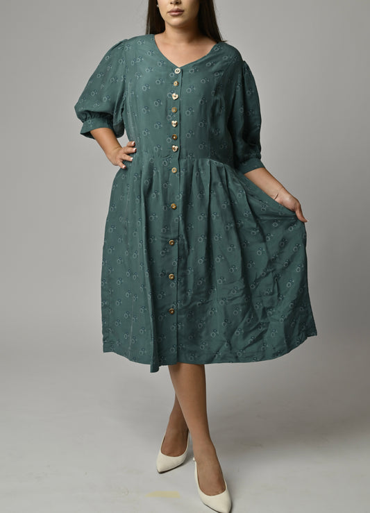 Rochie vintage - imprimeu finuț