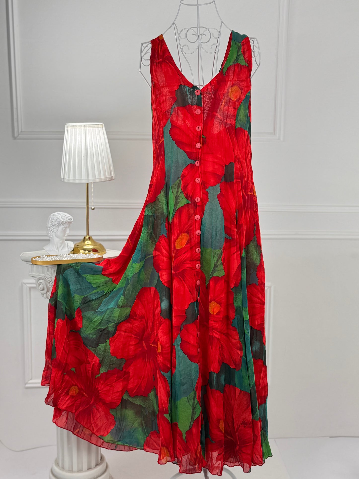 Rochie vaporoasă - model floral
