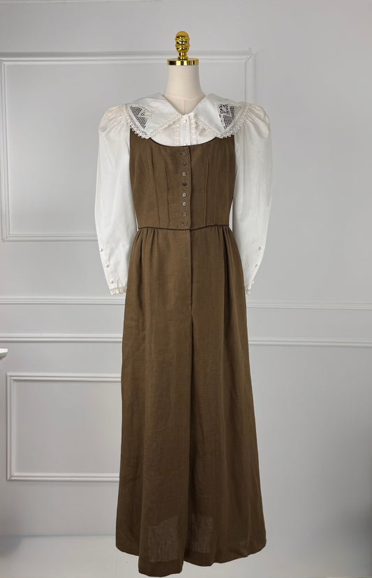 Rochie cu nasturi din in