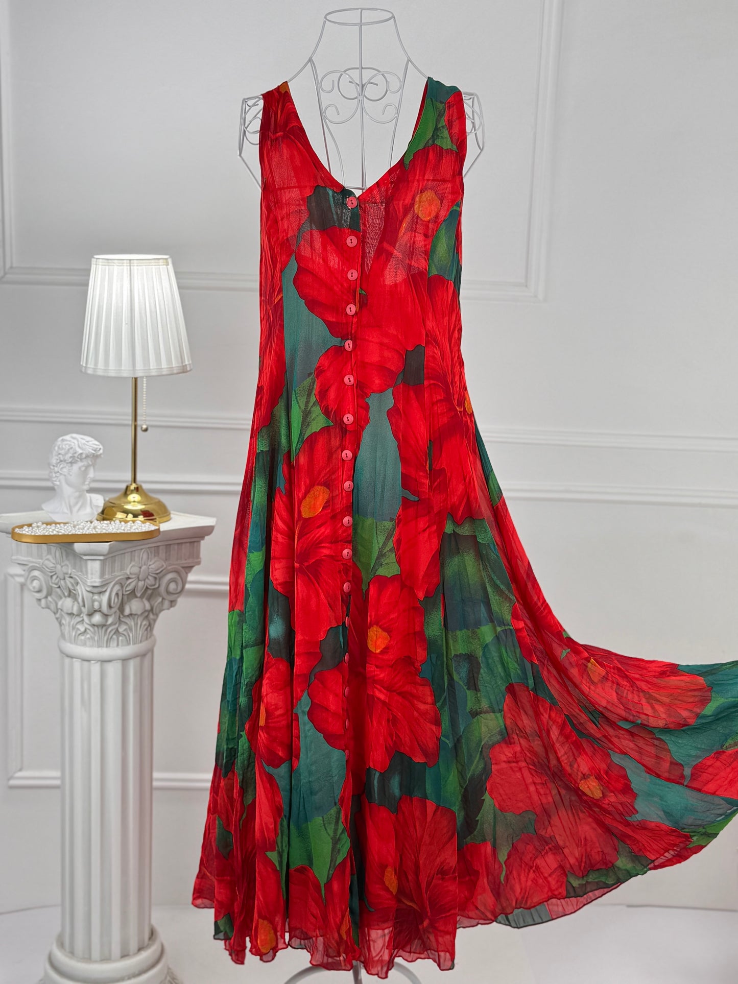Rochie vaporoasă - model floral
